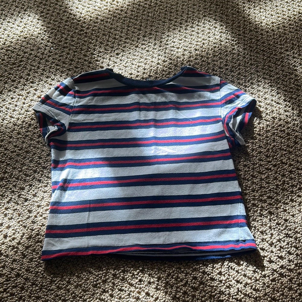 Red White and Blue Stripped crop top